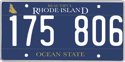 RI license plate 175806