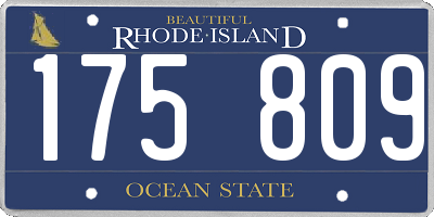 RI license plate 175809