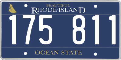 RI license plate 175811