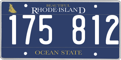 RI license plate 175812