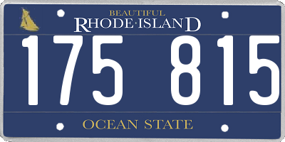 RI license plate 175815