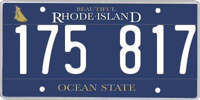 RI license plate 175817