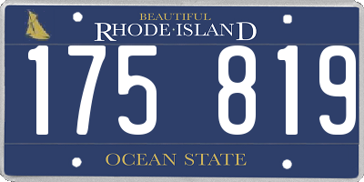 RI license plate 175819