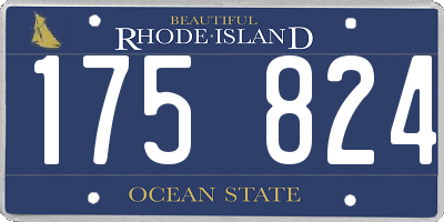 RI license plate 175824