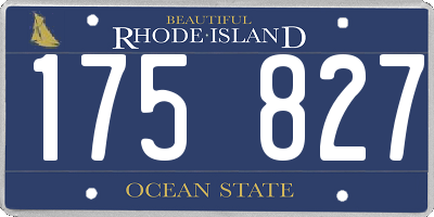 RI license plate 175827