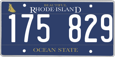 RI license plate 175829