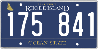 RI license plate 175841