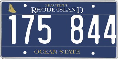 RI license plate 175844