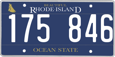 RI license plate 175846