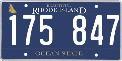 RI license plate 175847