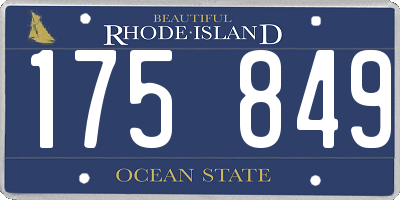 RI license plate 175849