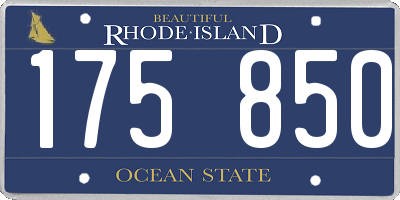 RI license plate 175850