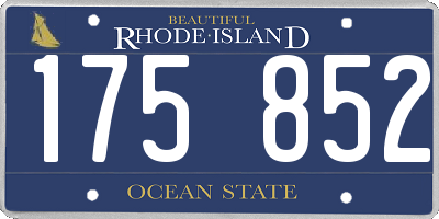 RI license plate 175852