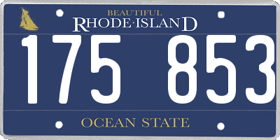 RI license plate 175853