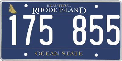 RI license plate 175855