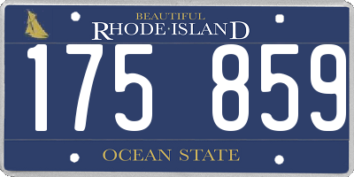 RI license plate 175859