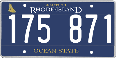 RI license plate 175871