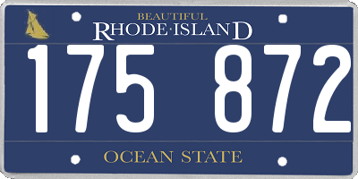 RI license plate 175872