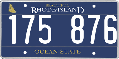 RI license plate 175876