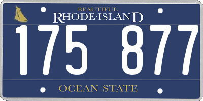RI license plate 175877