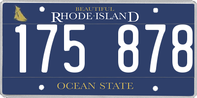 RI license plate 175878