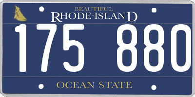 RI license plate 175880