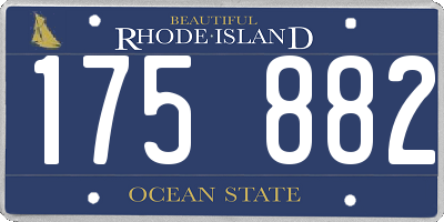 RI license plate 175882
