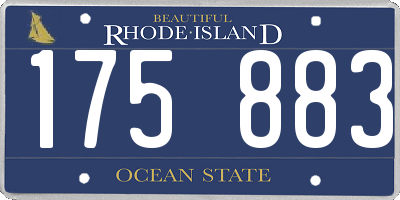 RI license plate 175883
