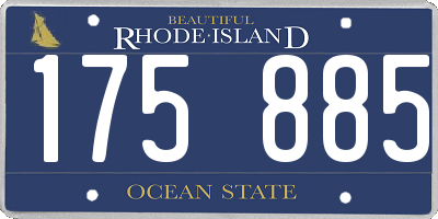 RI license plate 175885