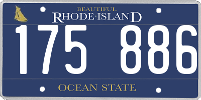 RI license plate 175886