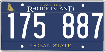 RI license plate 175887
