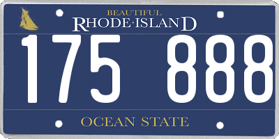 RI license plate 175888