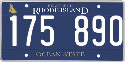 RI license plate 175890