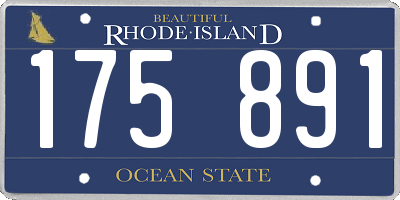RI license plate 175891