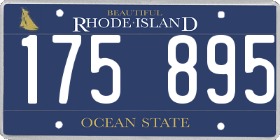 RI license plate 175895