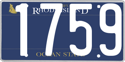 RI license plate 1759