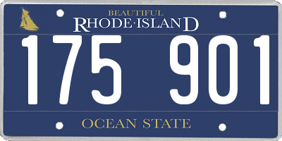 RI license plate 175901