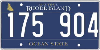 RI license plate 175904