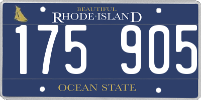 RI license plate 175905