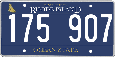 RI license plate 175907
