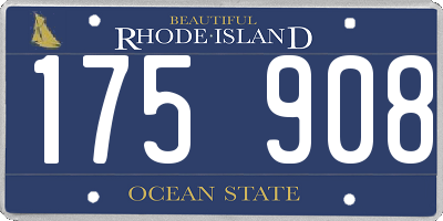 RI license plate 175908