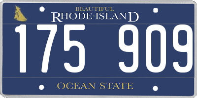 RI license plate 175909