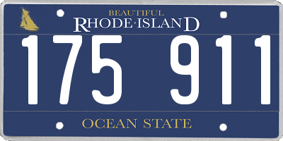 RI license plate 175911