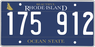 RI license plate 175912