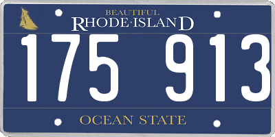 RI license plate 175913