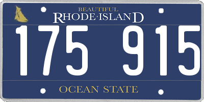 RI license plate 175915