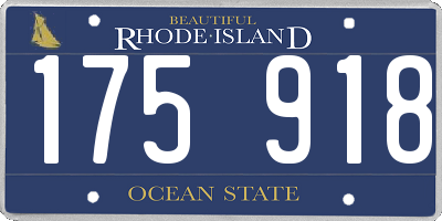 RI license plate 175918