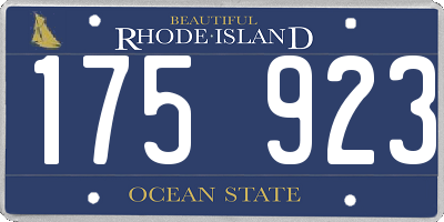 RI license plate 175923