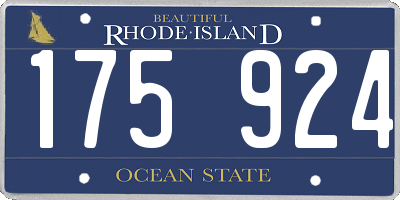 RI license plate 175924