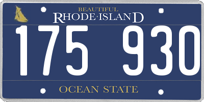 RI license plate 175930